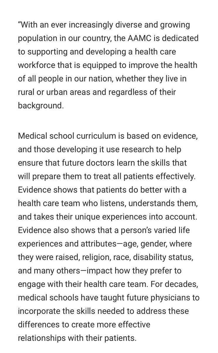 uche_blackstock's tweet image. In light of last week’s anti-DEI bill in medical education that would punish medical schools with DEI programs, it’s reassuring to see the @AAMCtoday putting forward a statement reaffirming the importance of a healthcare workforce that reflects our diverse patient population!