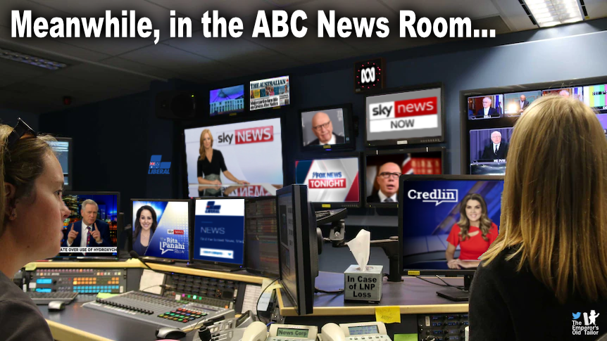 #BREAKING: ABC News Room unaware of ABC Chairman's 'no bias' directive, due to unbiased news sources not currently being monitored. #auspol #abcnews #KimWilliams