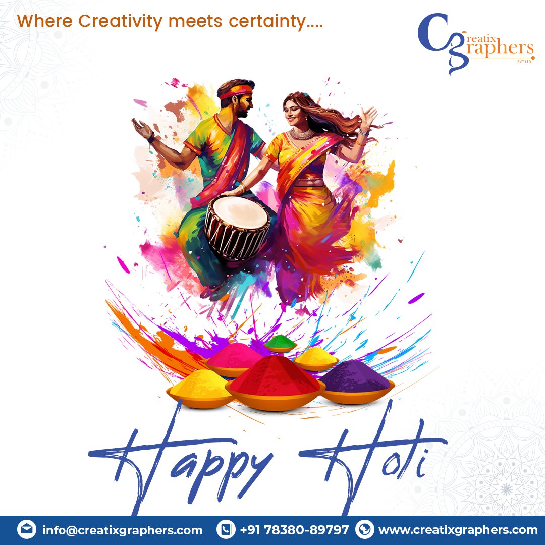 creatixgraphers's tweet photo. "Let's celebrate the triumph of good over evil with colors of happiness. #Holi2024"

#creatixgrapherspvtltd #creatixgraphers #holi #happyholi https://t.co/fycfERQnP9