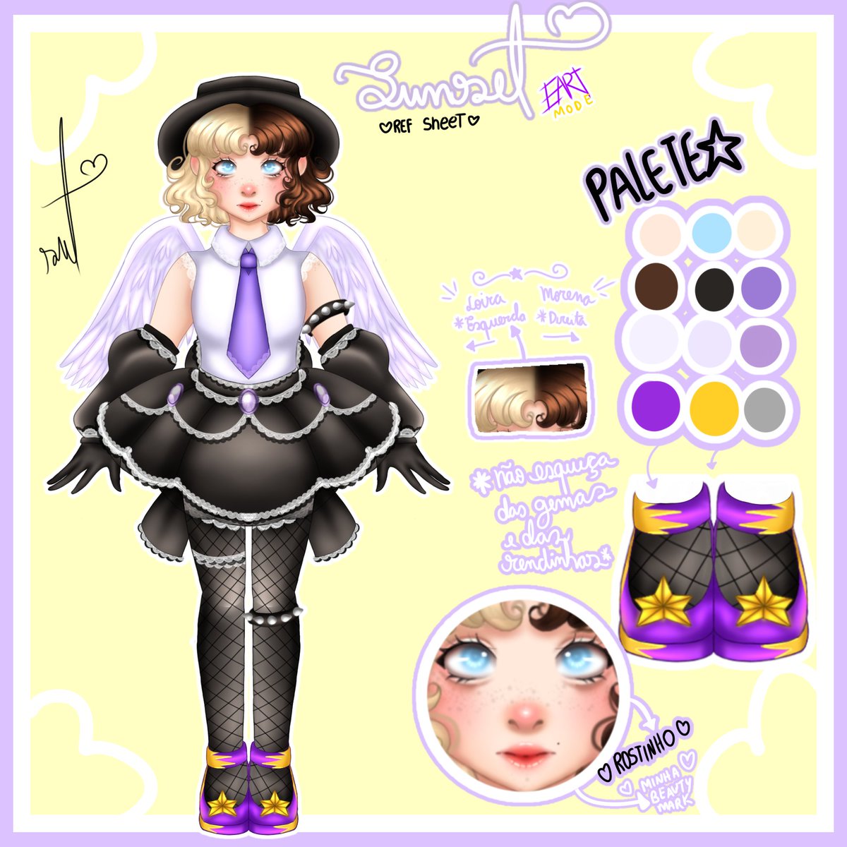 sunsetsinha's tweet image. 👼🎀
SUNSET, a anjinha meio louca ✨
Meu design oficial e ref sheet pra vcs💖
