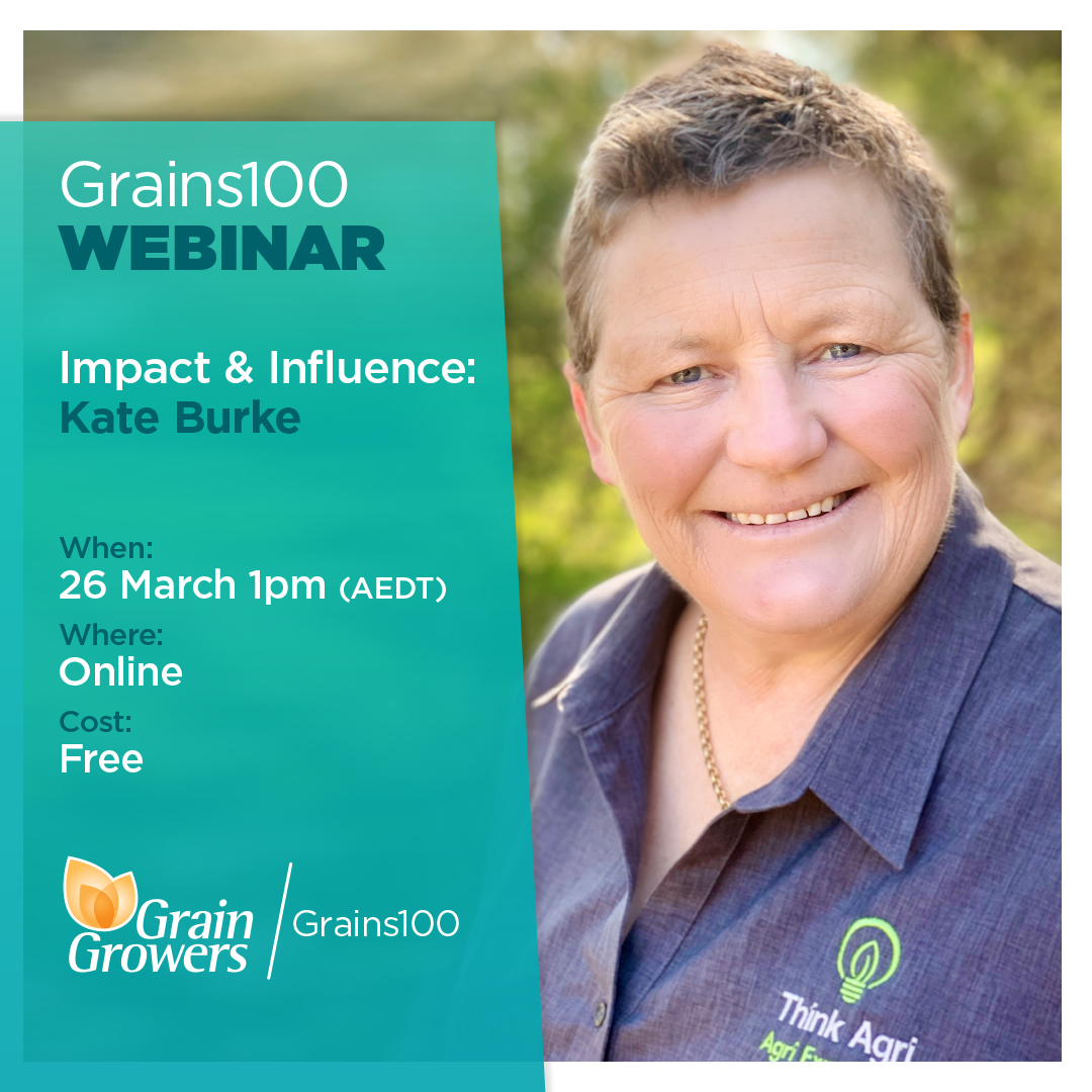 Don't forget to register for the Impact & Influence webinar with Grains100 participant Dr @KateKak happening tomorrow! 🌾 When: 26 March | 1pm (AEDT) 🌾 Where: Online 🌾 Cost: Free 👉 Register now: ggl.pub/3IDhsWP