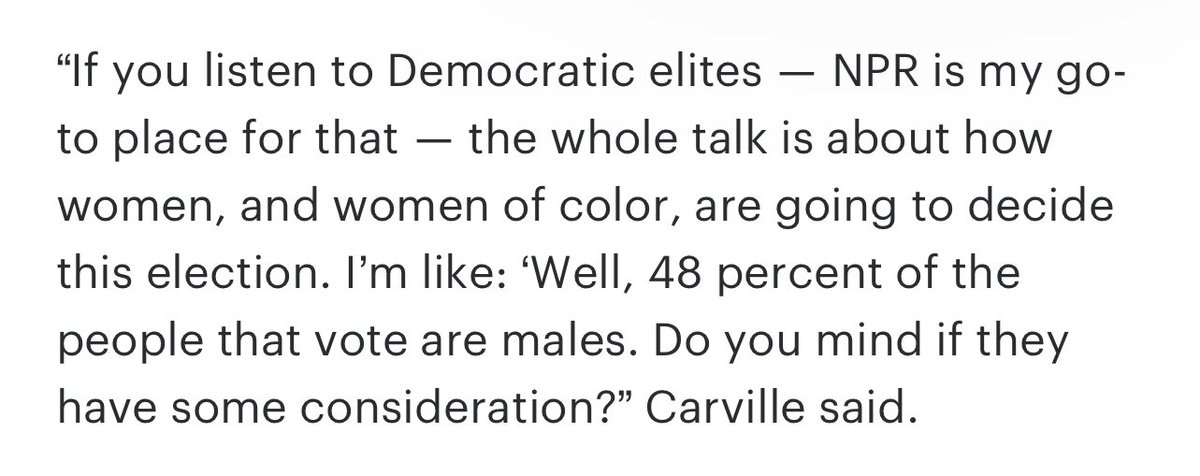 Wow Well women of color are the most reliable Democratic Party voters 🤷🏿‍♀️