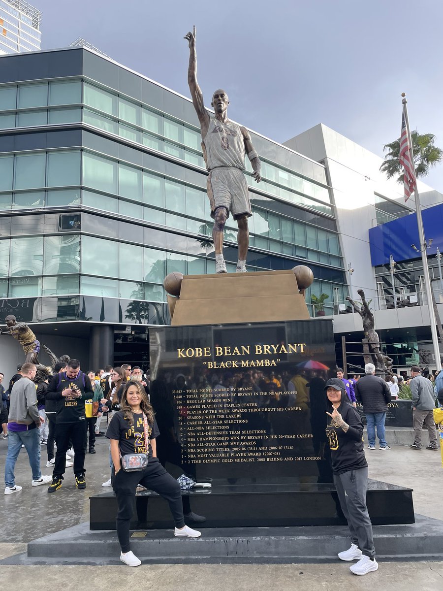 pride21heart's tweet image. Bucket List ✅ Los Angeles California Lakers Game with My Bestie 🏀🤍💛 @Lakers @KingJames  
#FirstTimer
#Kobe
#LeBron
