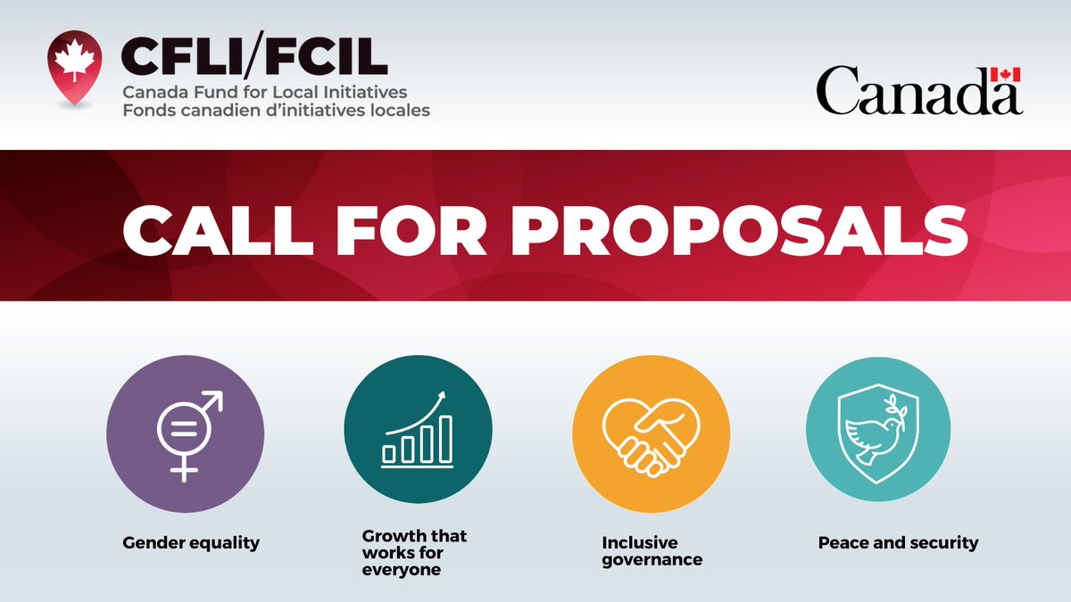 The Canada Fund for Local Initiatives (ASEAN) 2024-25 is now accepting Proposals! Details: bit.ly/CFLIASEAN24-25 Deadline: May 3, 2024, 23:59 GMT+7