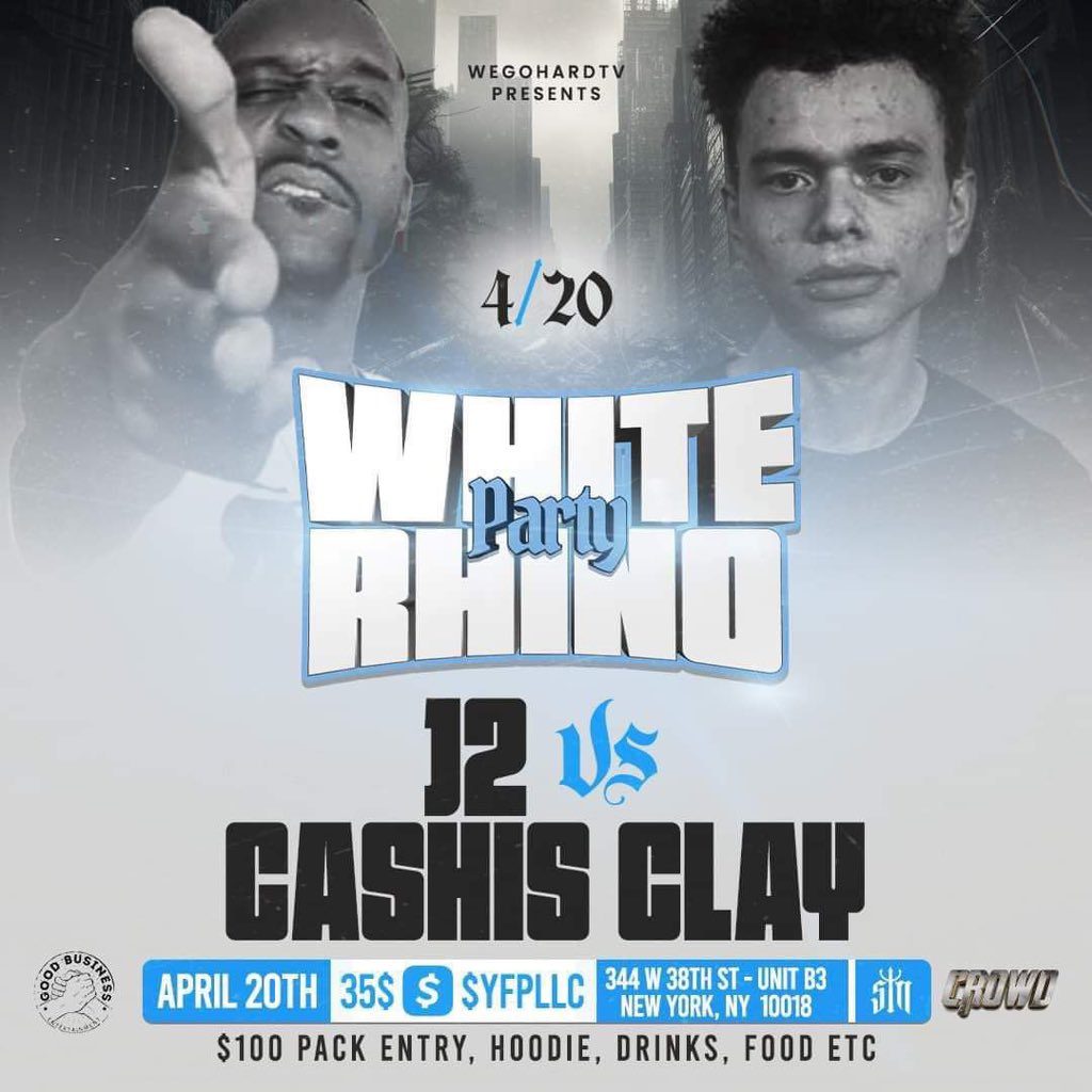DrMuyBueno's tweet photo. 🤣🤣🤣🤣🤣

@TheRealJTwo vs @CashisClayGold 

4/20 in 🗽

#WhiteRhinoParty

#WeGoHard https://t.co/L0T5xfo1XH