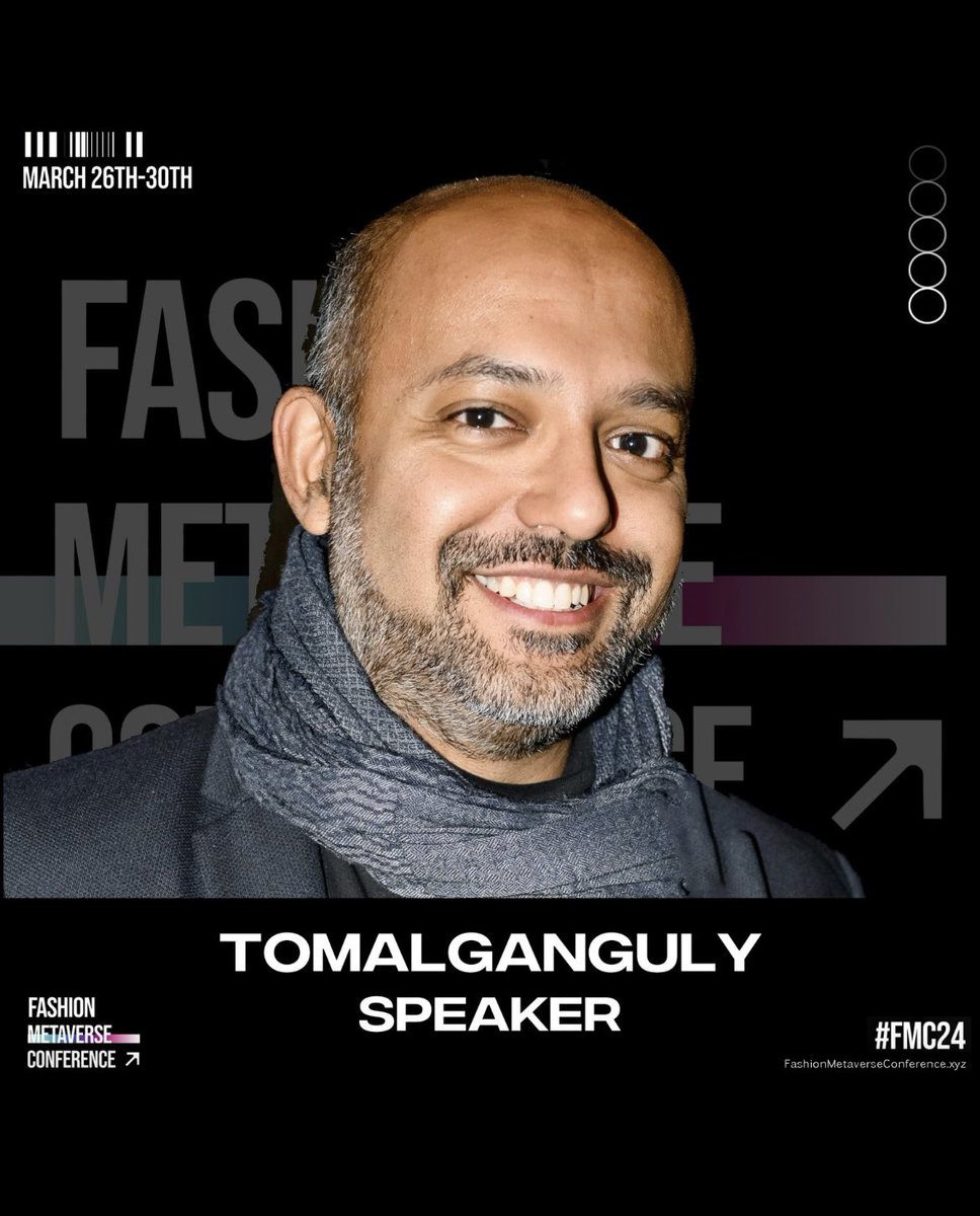tomalganguly's tweet photo. 🌟 Excited to be speaking at the Fashion Metaverse Conference #FMC24! Join me on March 26th at 15:00 CET for an insightful panel discussion. I'll be sharing insights from ESPACIO CREADOR, merging physical and digital fashion in the #Metaverse. See you there! 🚀👗 #FashionTech https://t.co/3DwD0KpGwM