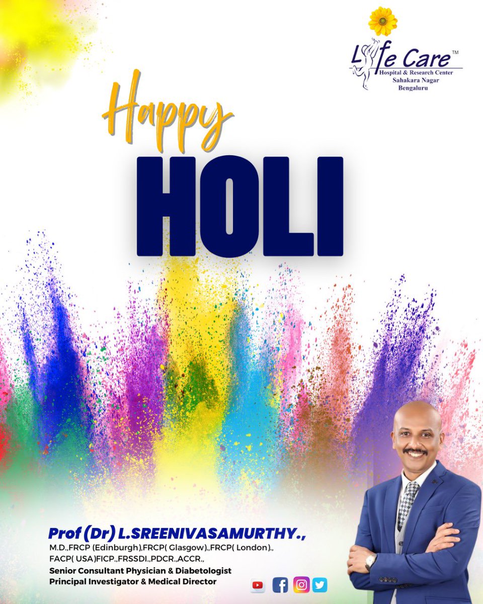 Happy Holi! @AskDrShashank @sahayrk @drmohanv @DrAmbrishMithal @DrBMMakkar @kamleshkhunti @parthaskar @vijayviswanatha @Rssdi_official @ACPIMPhysicians