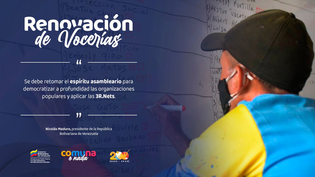 #Entérate 🗣️ iEl Poder Popular se renueva! 🗳️

Es momento de reencontrarnos, de fortalecer nuestra democracia participativa y protagónica desde las bases populares.

#VamosAReencontrarnos