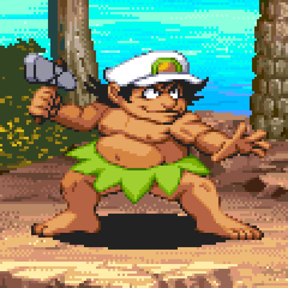 浜ちゃんと土人 Master Higgins/ Takahashi Meijin (高橋名人) from Adventure Island