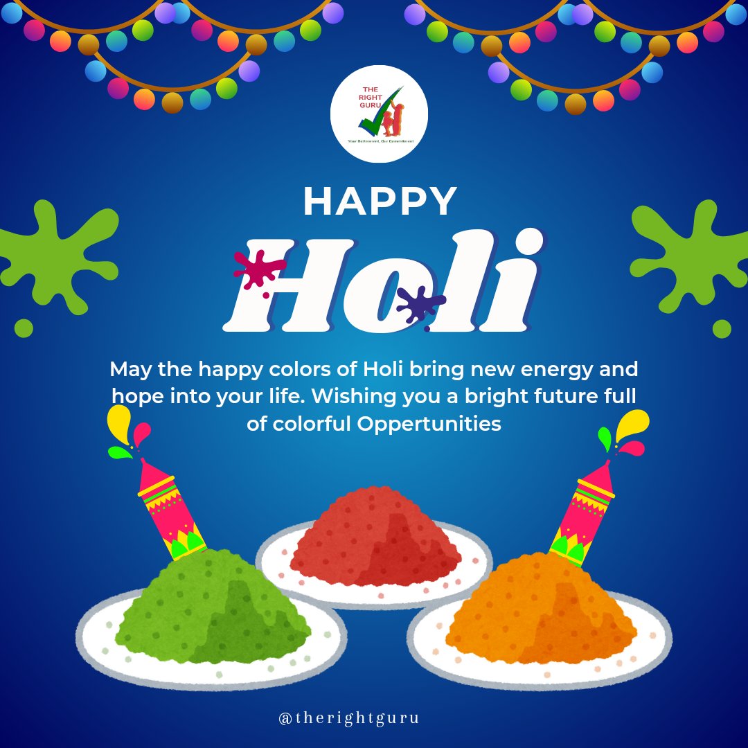 Wishing all a Happy Holi filled with joy, vibrant colors, positivity and success 🎊

#happyholi #festivetime #colors