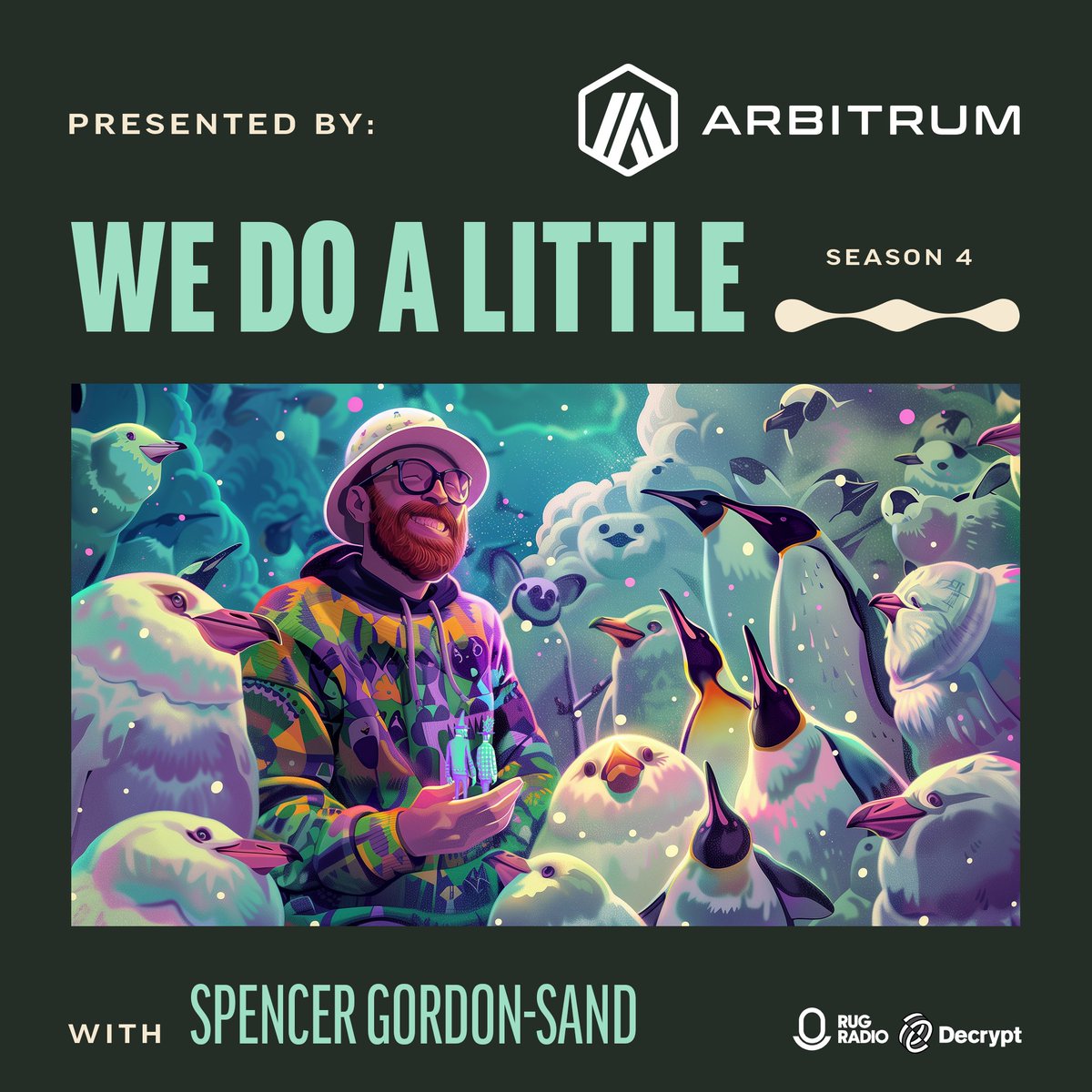 Tomorrow's episode of @wedoalittlepod with the 🐧🐐 @sgsand1 is going to change how people think about allocating capital in the NFT ecosystem. Can't wait to share this with everyone. Going live at 8am EST on YouTube, Twitter, and all of your favorite podcast platforms 🥳