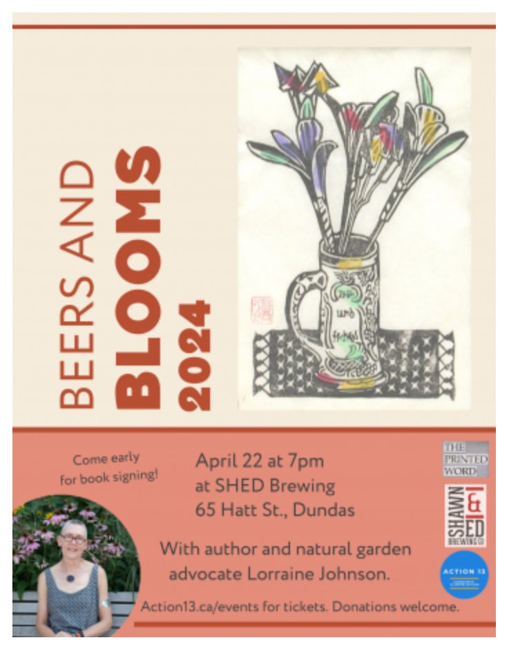 Join us April 22 in Dundas for “Beers and Blooms II”. actionnetwork.org/events/beers-a…