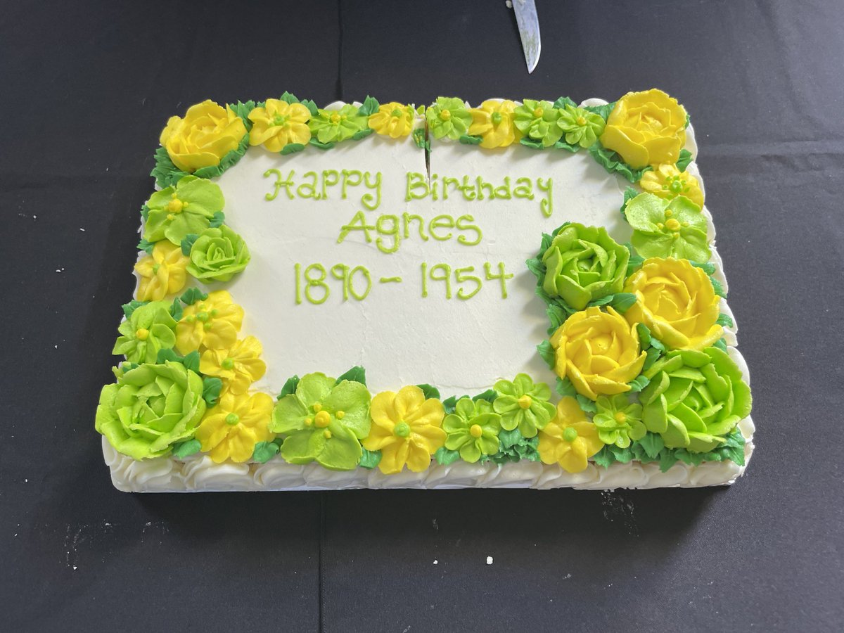Packed Hanley Institute to celebrate Canada’s Lady of Grey, Agnes Macphail’s 134th birthday, first woman elected to <a href="/OurCommons/">House of Commons</a>. Great to see two other inspiring <a href="/GreyHighlands1/">Grey Highlands</a> women recognized too, Joan McGee &amp; Margaret Russell. #MakingADifference #BruceGreyOwenSound