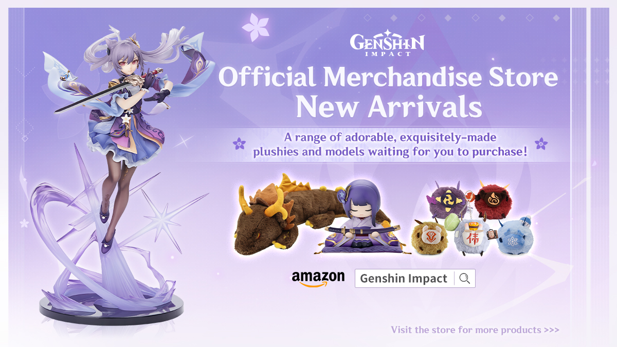 New Products Available soon on Genshin Impact's Official Amazon Store! Hello, Traveler! Today, we're bringing you the latest information about multiple new products that will be available soon on the official #GenshinImpact Amazon Store! There'll be a range of adorable,…