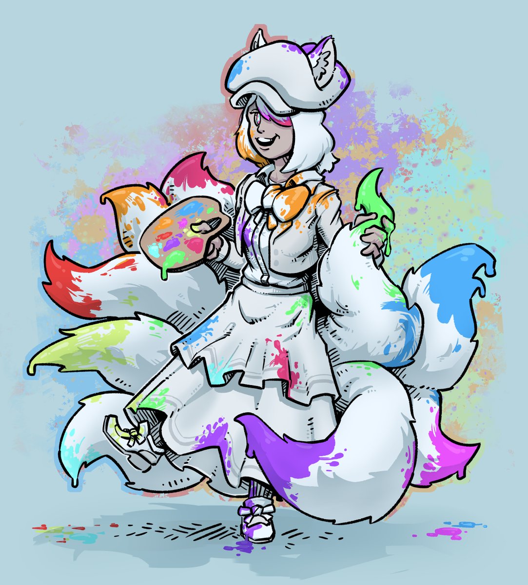 I saw the Canvas DTIYS The paint splatter was fun! #DTIYS <a href="/Notsoglo/">Notso</a>