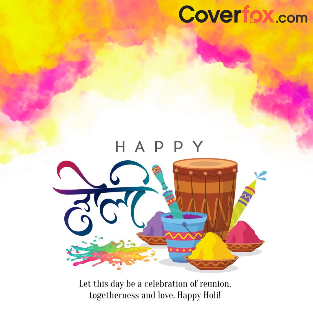 Happy Holi! Let's celebrate joy, forgiveness, and togetherness this Holi! Wishing everyone a vibrant celebration! 🎨✨ #Holi #UnityInDiversity

#coverfox #coverfoxinsurance #insurance #holi