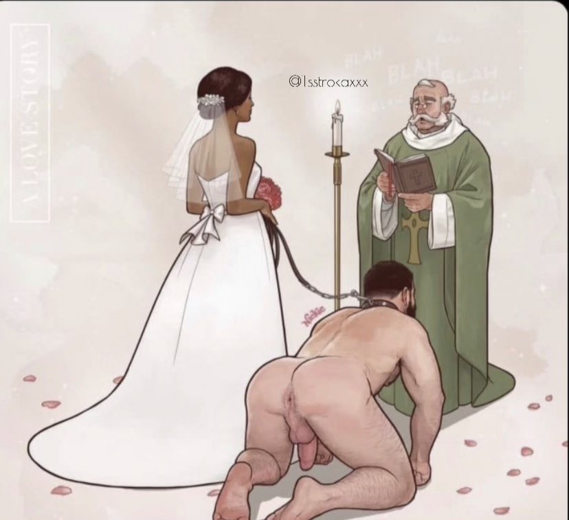 TsStrokaxxx's tweet photo. When I FUCK u once &amp; the hole end up being BETTER than I expected 💦🍑🥴. U ain’t going NO WHERE, You’re MINE now 🔐…now you may kiss the DICK *cough* I meant the BRIDE 💋💕😈💍🍆 https://t.co/aYDDmdSEZQ