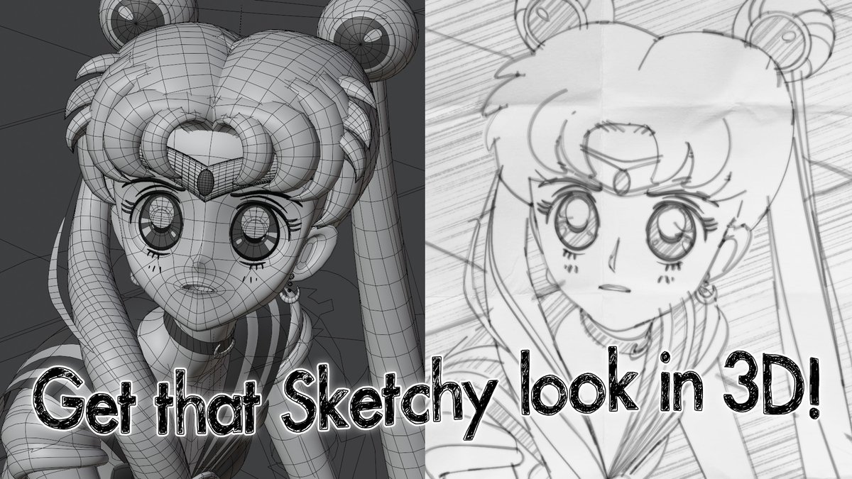 New Tutorial video on getting a Sketchy look in Blender is up on youtube: youtu.be/8sFf1K8_0oQ
 Free Download to the .blend file is up for free on my gumroad: nasakii.gumroad.com/l/SketchyMoon