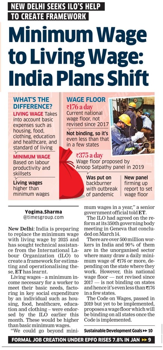 vinyloka's tweet photo. India leads the charge on #livingwages, aiming to replace #minimumwages with living wages by 2025. 

Living wages are an hashtag#investment in a dignified, sustainable future. The time for fair pay is NOW! #DecentWork #SDGs https://t.co/J3Mf22JS17