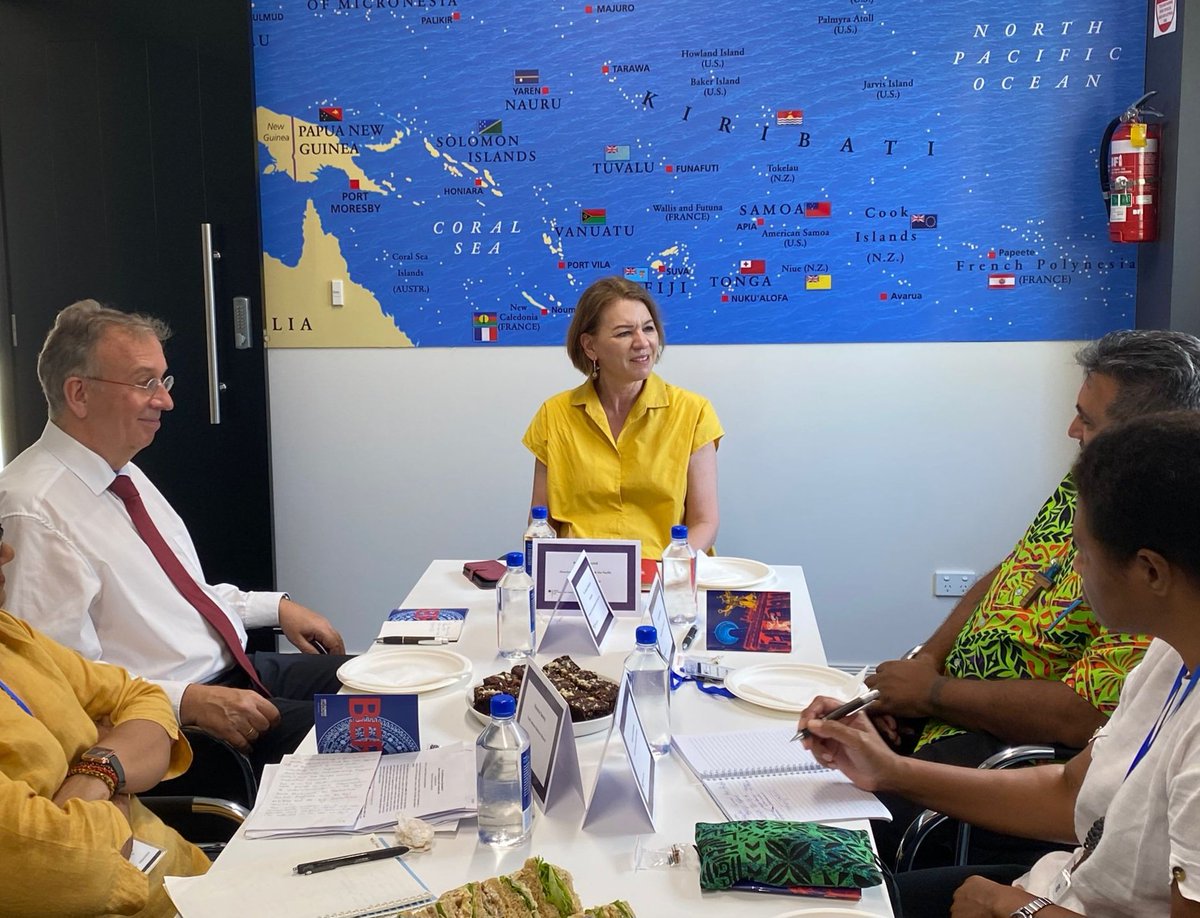 Constructive meeting with civil society @lotuspasigika @PacWPSMediators today at @GermanyPacific premises. Discussed the pressing impacts of climate change on communities & the critical lens of #Gender. Collaborative efforts are essential for sustainable solutions. #ClimateAction
