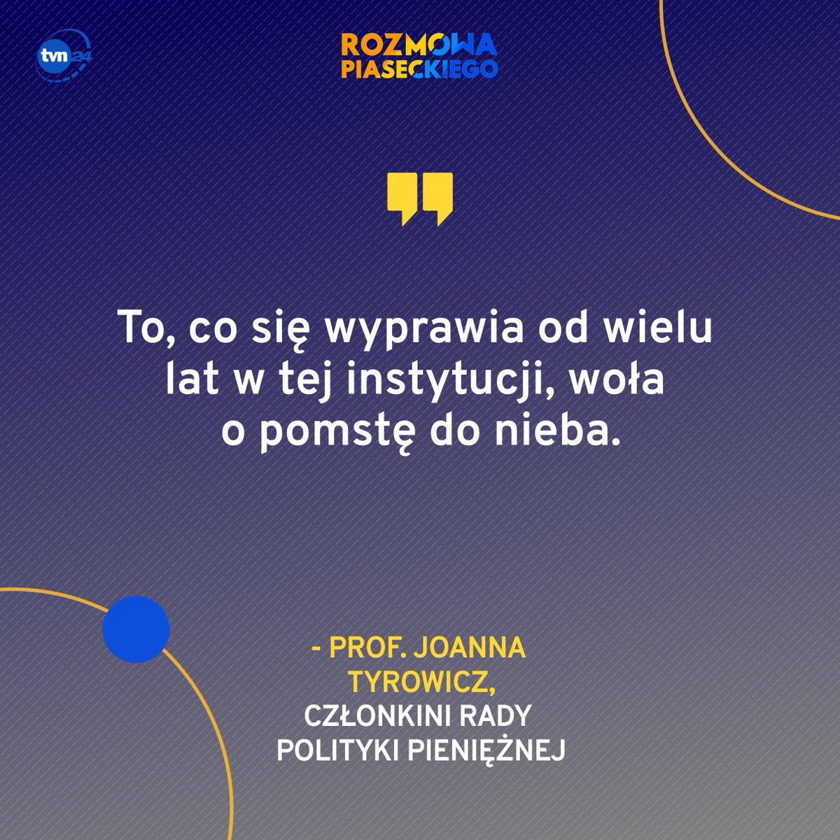 Członkini RPP prof. Joanna Tyrowicz - w rozmowie z @KonradPiasecki - o sytuacji w Narodowym Banku Polskim. #RozmowaPiaseckiego w @tvn24 i TVN24 GO: 🔗tvn24.pl/go/live,1/tvn2…