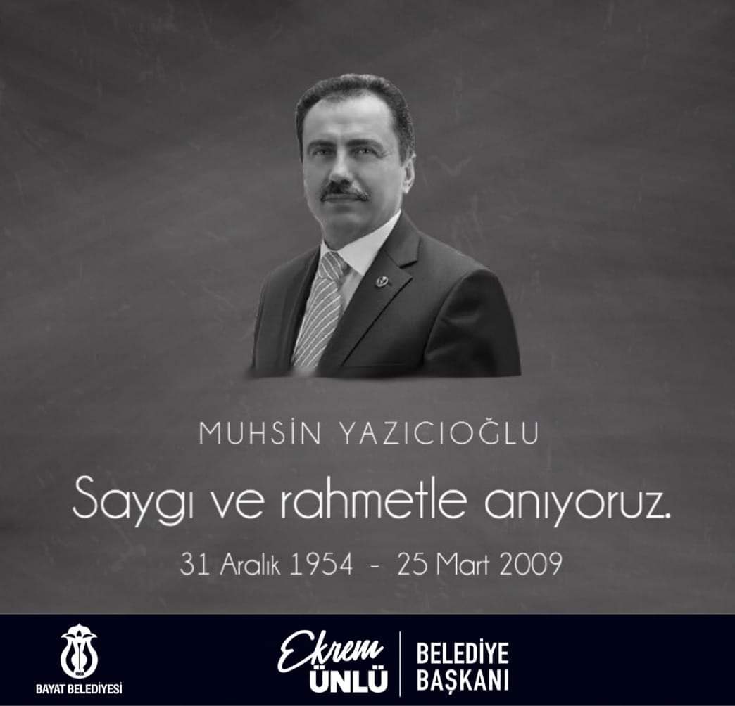 Şehadetinin 15. yıl dönümünde, değerli siyasetçi ve fikir adamı #MuhsinYazıcıoğlu’nu saygı ve rahmetle anıyorum.

Ekrem ÜNLÜ 
Belediye Başkanı