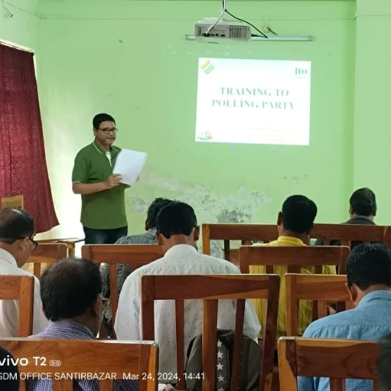 1st Phase Training for Polling Personnel for LSE-2024 Conducted under Santirbazar Subdivision, South Tripura on 23rd &amp; 24 th March, 2024.