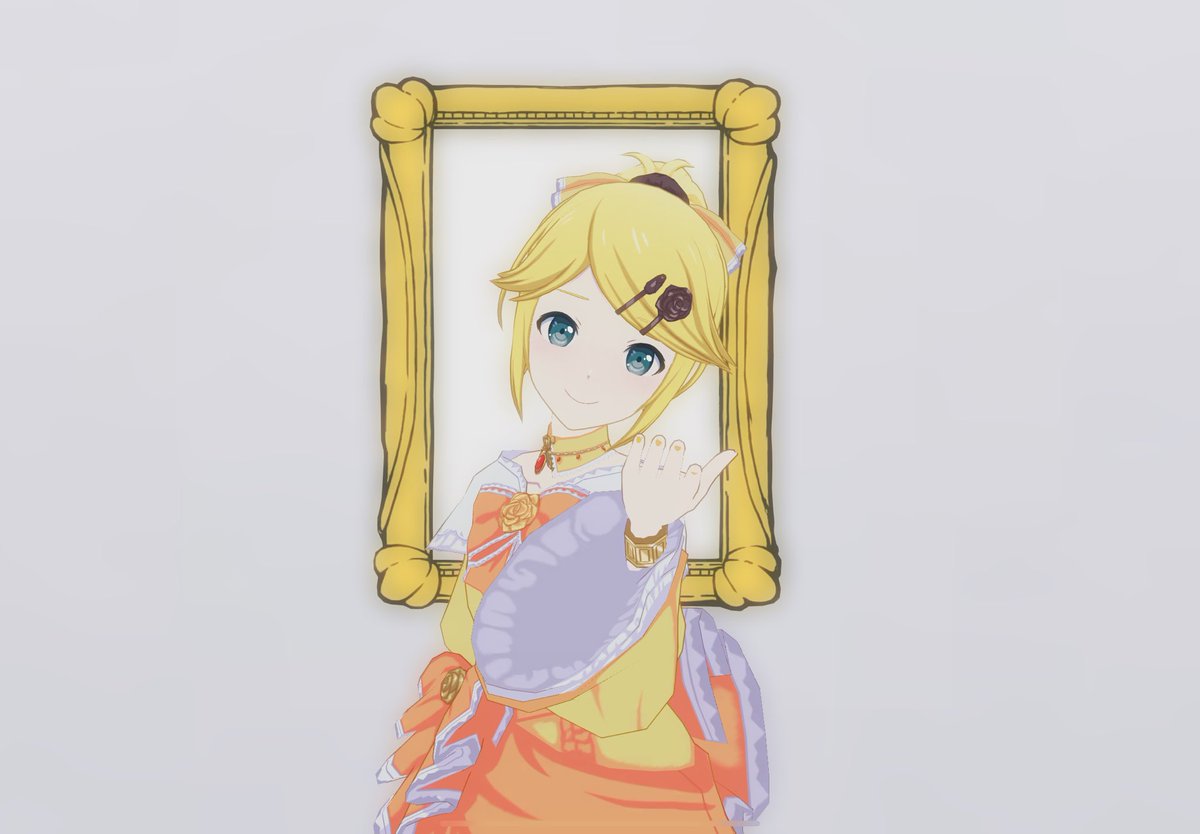 kagamine rin 1girl solo blonde hair hair ornament dress bow bare shoulders  illustration images