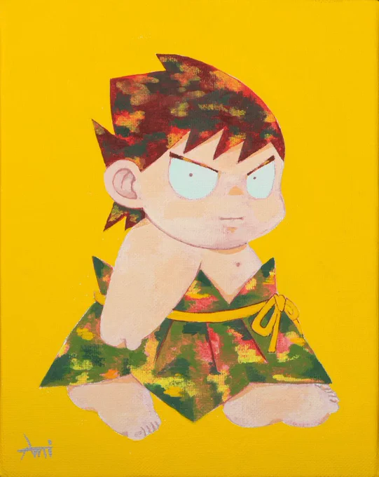 画廊にちっこい絵を搬入して、個展グッズのトートバッグにサインしてきました。コチラの絵の線画をシルクスクリーンで印刷した物です。これから家に帰って泥のように寝ます。 柴田亜美 