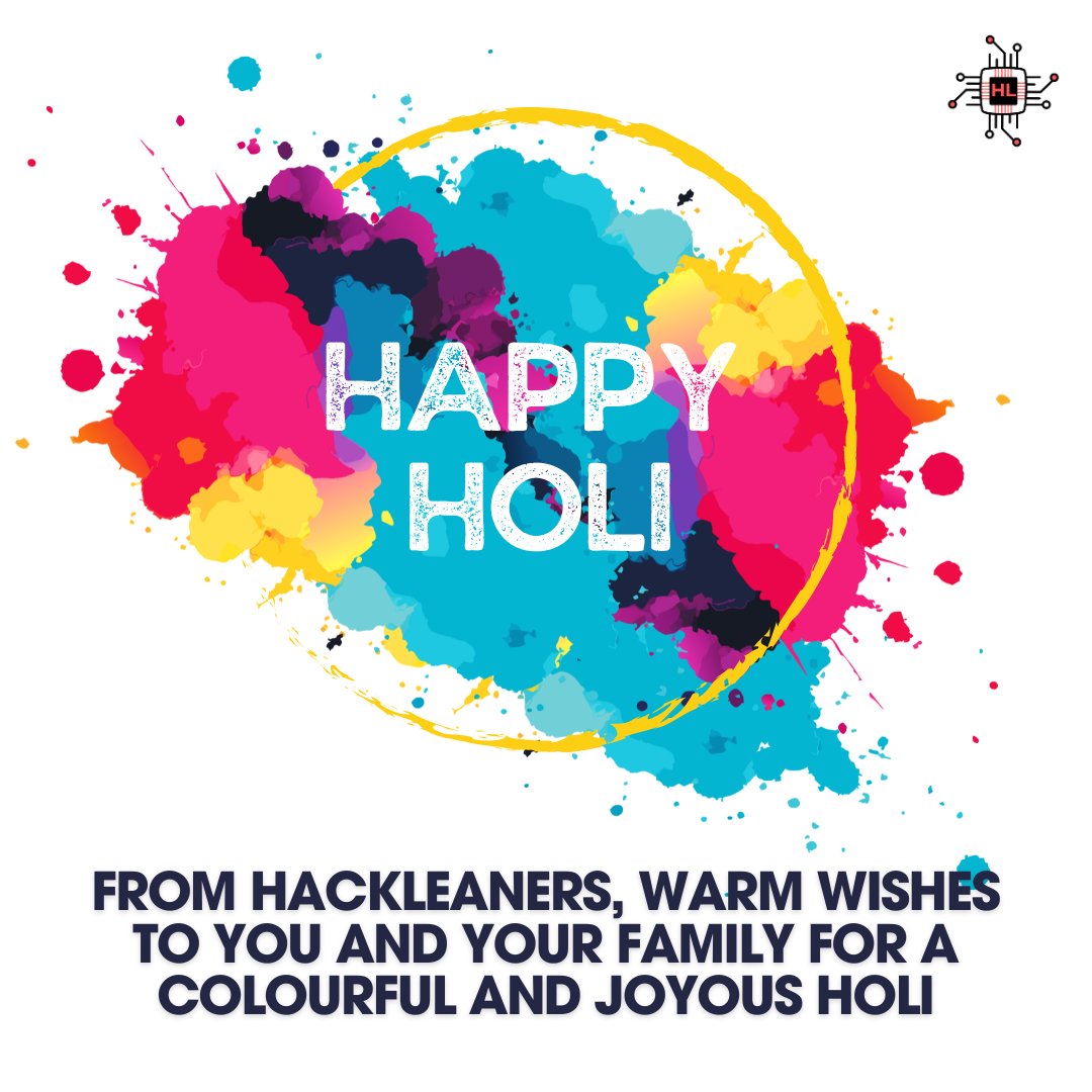 _HackLearners's tweet image. Let the vibrant colors of Holi inspire creativity and learning! Wishing all our fellow learners a joyful and knowledge-filled festival. 

Happy Holi from Hacklearners! 🎨📚 

#HappyHoli #Hacklearners