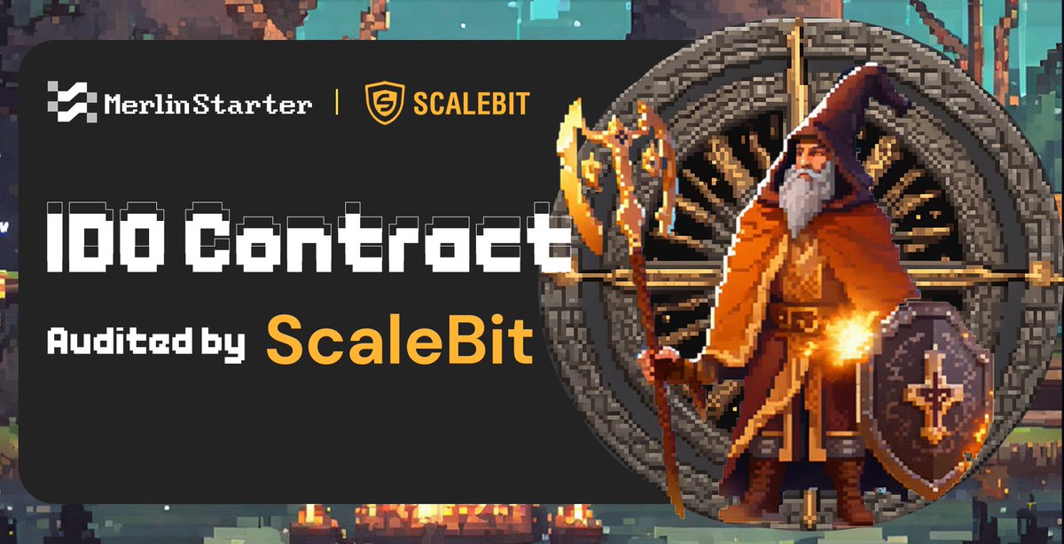 📣 Audit Report Announcement

✅ The Merlinstarter IDO contract has undergone a thorough audit by security firm <a href="/scalebit_/">ScaleBit</a>.

🛡️ Ensuring user security is our utmost priority, and this audit underscores our commitment to protecting your assets. #MerlinStarter #BTC #MerlinChain