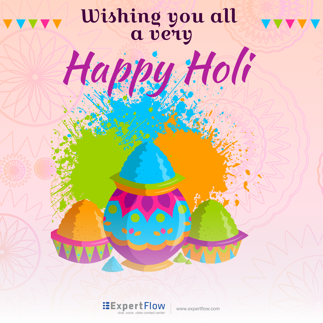 Expertflow's tweet image. Wishing everyone a joyous Holi celebration.