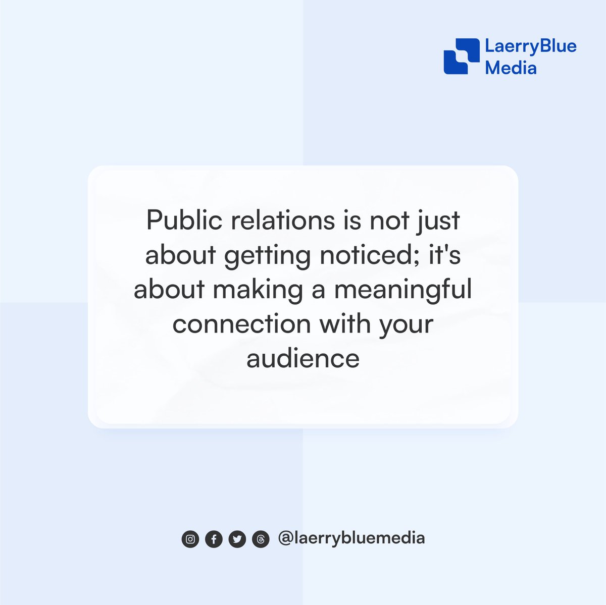 Public relations is more than getting attention; it's about creating genuine connections with your audience. 

It's all about understanding their needs and interests, and communicating in a way that resonates with them.
#pr #publicrelation #connection #understanding