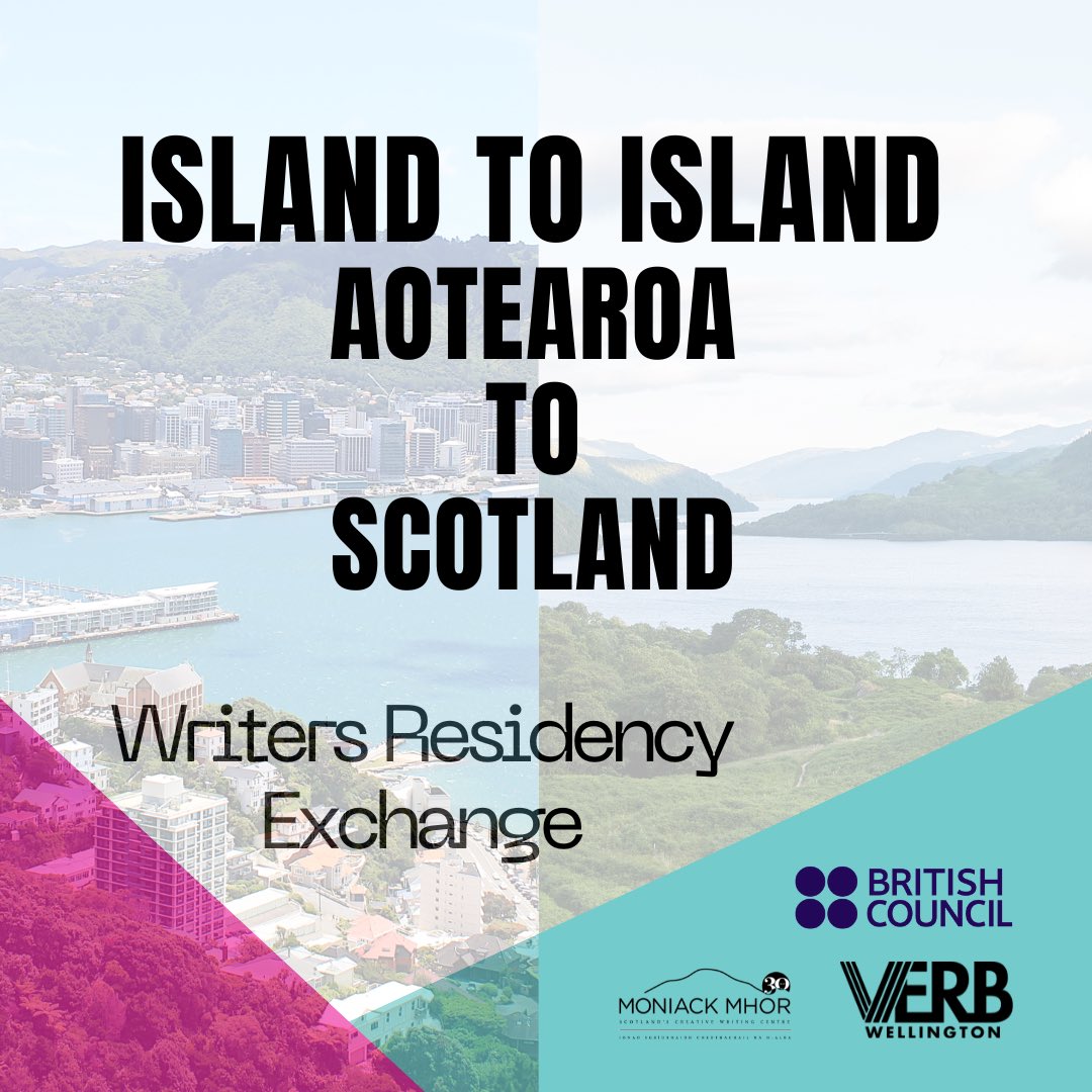 verbwellington's tweet image. We are beyond thrilled to announce a beautiful new partnership with @moniackmhor supported by @nzBritish 🎉🌊✍️🏝️ Applications now open for writers from Aotearoa and Scotland: full info and applocation form on our website verbwellington.nz/island-to-isla…