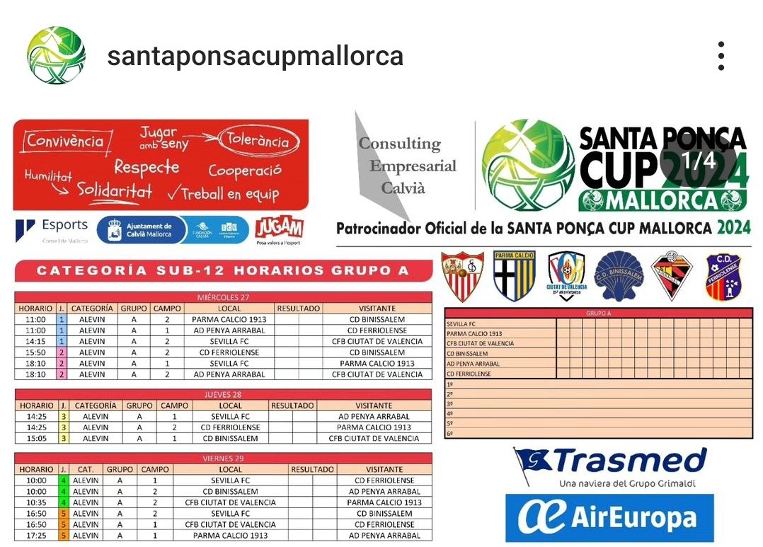 Ara ja si.
Focus on <a href="/SantaPonsaCUP/">Santa Ponsa Cup Mallorca</a> .
Amb moltissimes ganes.
Conviure,aprendre, competir, i DISFRUTAR, disfrutar de competir.
A representar el <a href="/CDBinissalem/">cdbinissalem</a> com es mereix. 💪💙