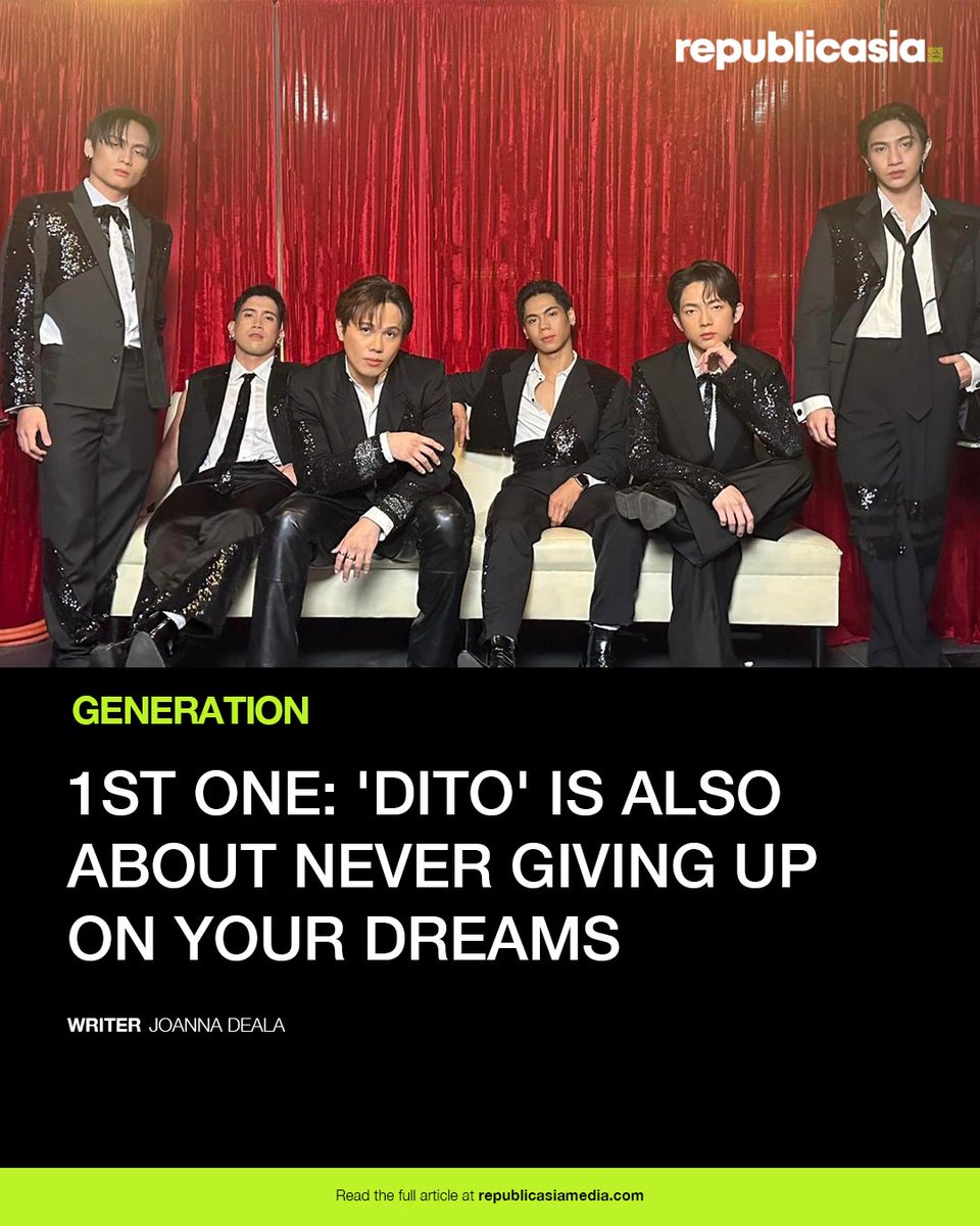 republicasiadot's tweet image. DITO, PATUNGO SA WALANG HANGGAN 🔥

If one would hear the song “Dito” by P-pop boy group 1st.One, it’s easy to tell that it’s about being there with someone, no matter what. | #republicasia #1stOne #1stOneDITO #1stOneDITOMusicVideo

READ: republicasiamedia.com/1st-one-dito-i…