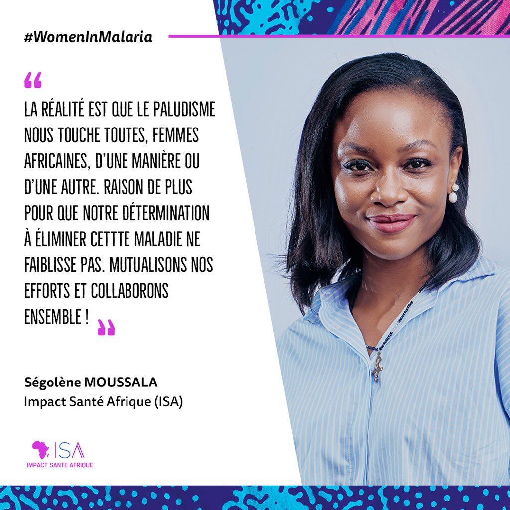 ✨#WomenInMalaria ✨ ⤵️ Lisez ci dessous un message de Ségolène Moussala d’@ImpSanteAfrique #InvestInWomen #IWD2024