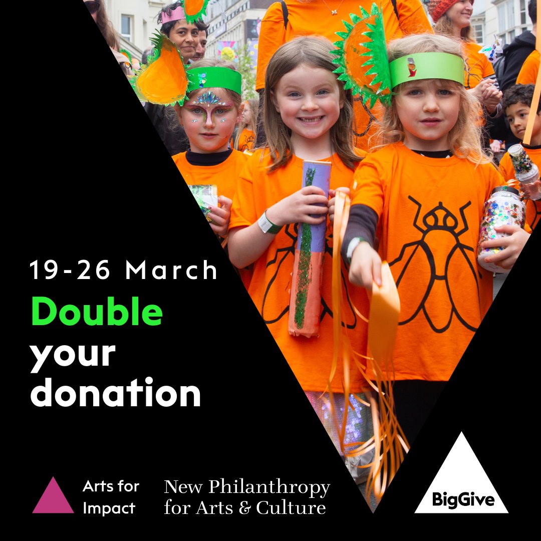 Tomorrow is the last day that donations will be doubled! Visit the campaign page shorturl.at/nqsC9 to learn more and contribute. 🌟 #ArtsForImpact #BrightonFestival #ChildrensParade #BoldandKind #GDST #DoubleTheDifference #BigGive