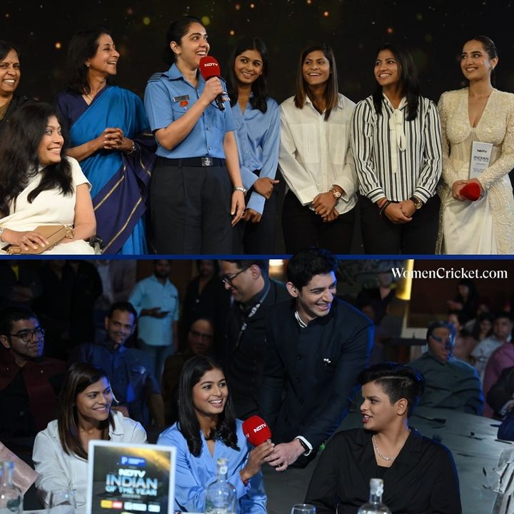 Shreyanka Patil, Radha Yadav, Sneh Rana and Shafali Verma at the NDTV Indian of the year awards 2023-24

#women #cricket #shreyankapatil #radhayadav #snehrana #ShafaliVerma #ndtv #awards #CricketTwitter #WomenCricket