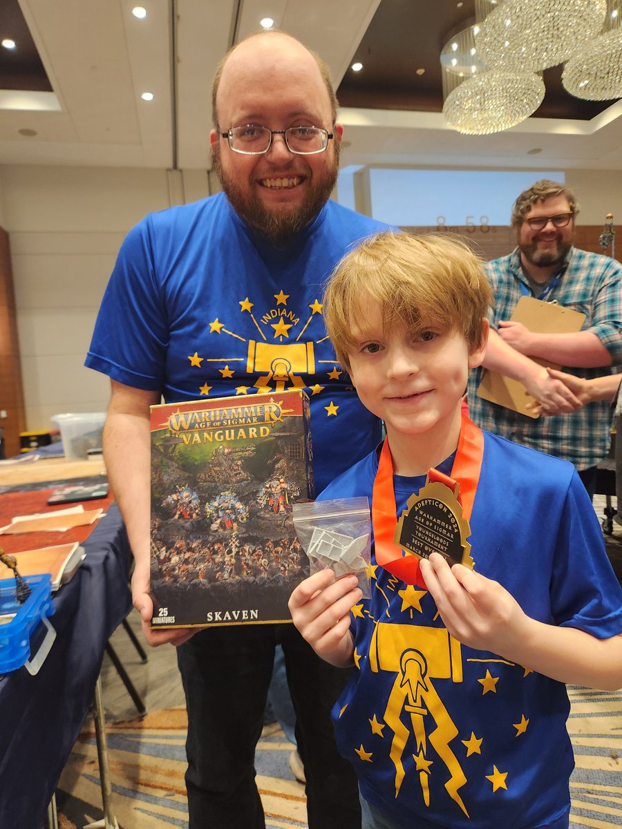 Wife and kiddo attended Adepticon with me this year. Kiddo played in his first solo event 'youngbloods' and tool best overall! I'm 1 proud papa and he is already talking about next year!! #WarhammerCommunity #adepticon #ageofsigmar #nerddad