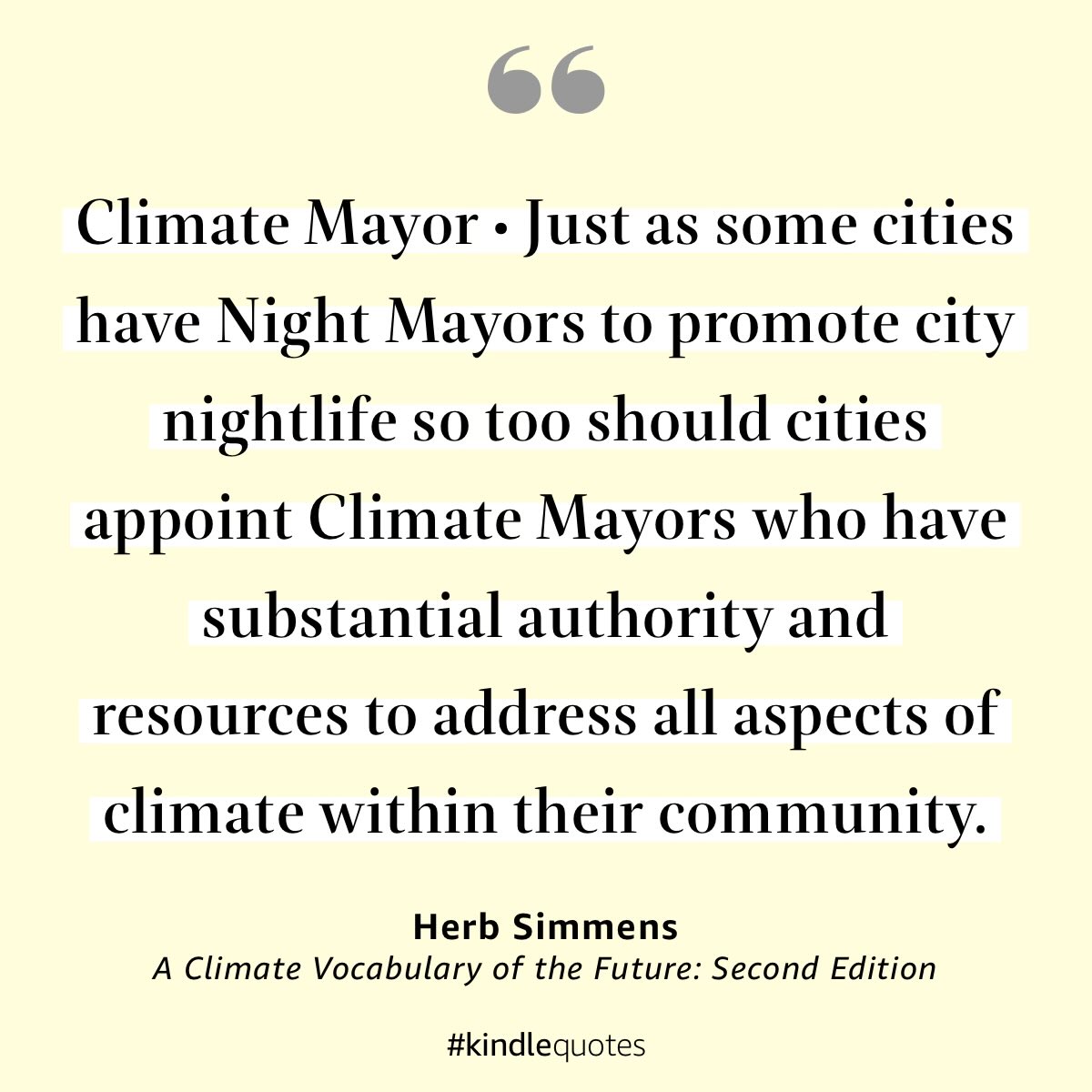 Climate term of the day from my book A Climate Vocabulary of the Future Climate Mayor