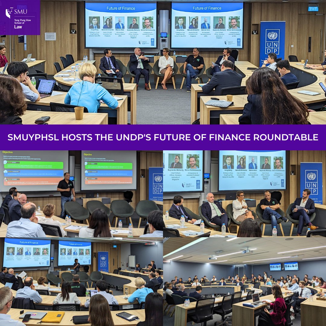 #SMUYPHSL was privileged to support and host the UNDP's Future of Finance Roundtable at SMU on March 15, 2024: smu.sg/74j0.