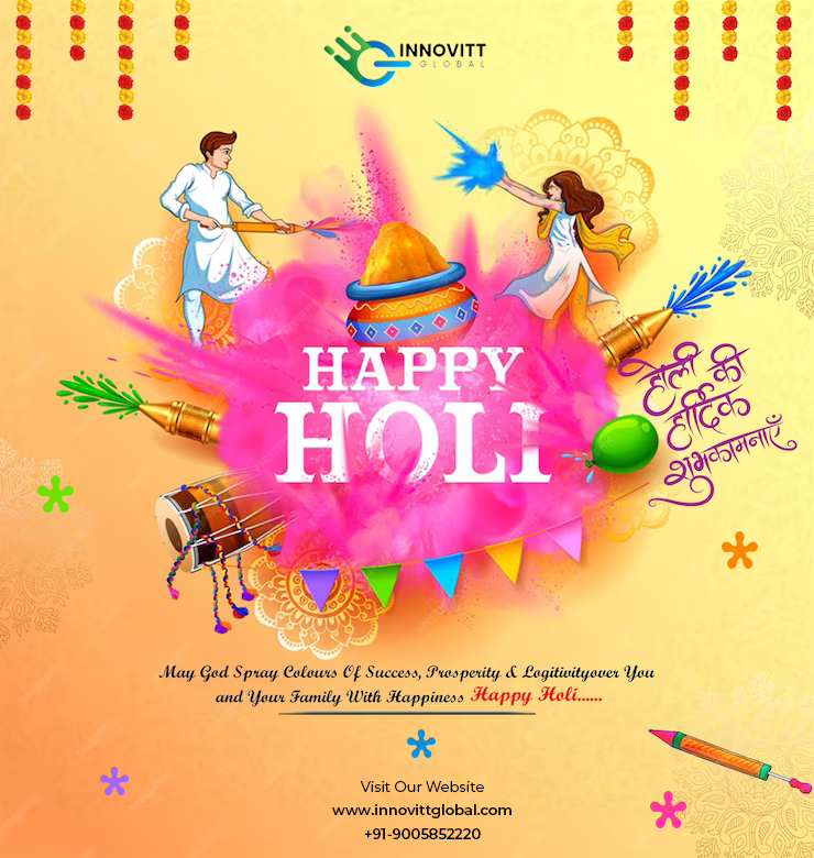 innovittglobal's tweet photo. Let's celebrate the festival of Holi by spreading love, sharing joy, and embracing the vibrant colors of life. Happy Holi! 🥳🌈 

Visit our website: https://t.co/Q7uvSJ9xr7
Contact us 📞+91-9005852220

#InnovittGlobal #Holi #SoftwareDevelopment #appdevelopment #Holi2024 https://t.co/btwZG6BGXE