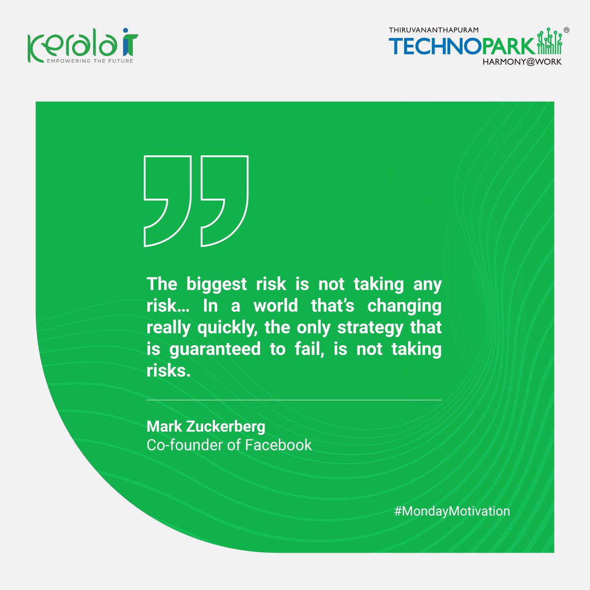 mytechnopark's tweet image. Embrace the uncertainty of innovation and disruption in the IT &amp;amp; technology landscape. Remember, stagnation is the true adversary in a rapidly evolving world. Take risks, push boundaries, &amp;amp; pave the way for groundbreaking advancements.

#MotivationMonday #TechieLife #innovations