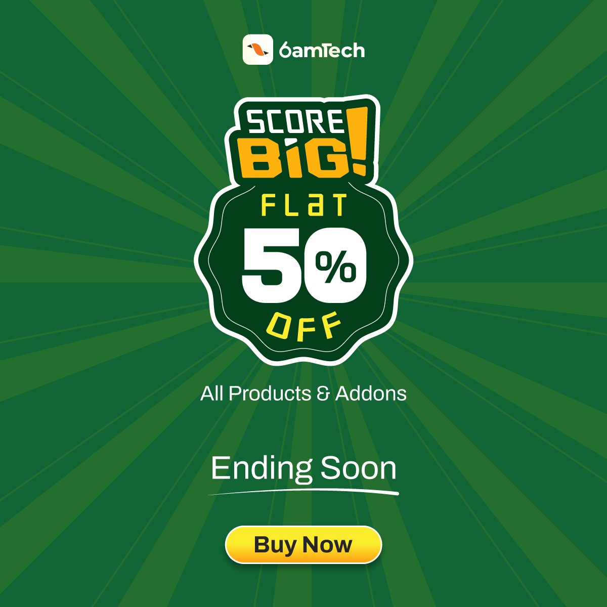 6amTech's tweet image. Gear up for Score Big at 6amTech! 🚀

Enjoy FLAT 50% OFF on all products and addons for a limited time 🥳

➡️ Visit: 6amtech.com/score-big-24/ to find everything at 50% OFF!

#6amTech #ScoreBig #DiscountCampaign #CodeCanyon #EnvatoMarketplace #eCommerce r #CodeCanyonDiscount