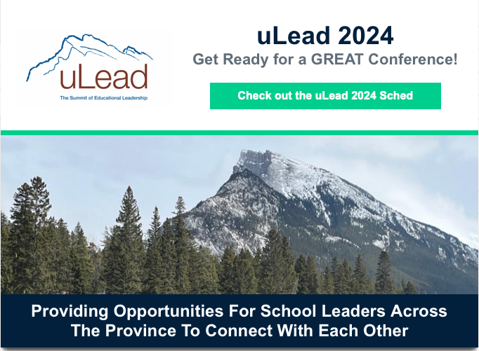 I am very excited to be at <a href="/uLeadconference/">uLeadconference</a>  this April and I am honoured to be part of two sessions. I am presenting a session called "A Shared Vision for Leadership" and then I am hosting a panel of Superintendents who will be discussing the journey to system leadership.