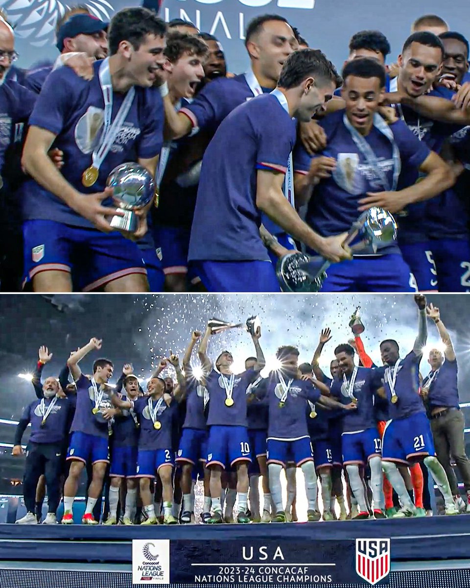 BACK-TO-BACK-TO-BACK CONCACAF NATIONS LEAGUE CHAMPS 🇺🇸

USMNT ARE KINGS OF CONCACAF 👑