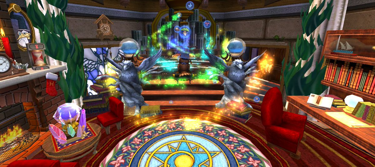ApparentlyMe4's tweet image. #W101SpringContest2024

Wiz Name: Seth Blueflame
Category: Best Looking Dorm

Gamma's noble nephew, Gizmo, has been kind enough to open his dorm so that I may have a glimpse at his recent studies in cosmology, the Song of Creation, and World Craft! I won't win but here we go lol