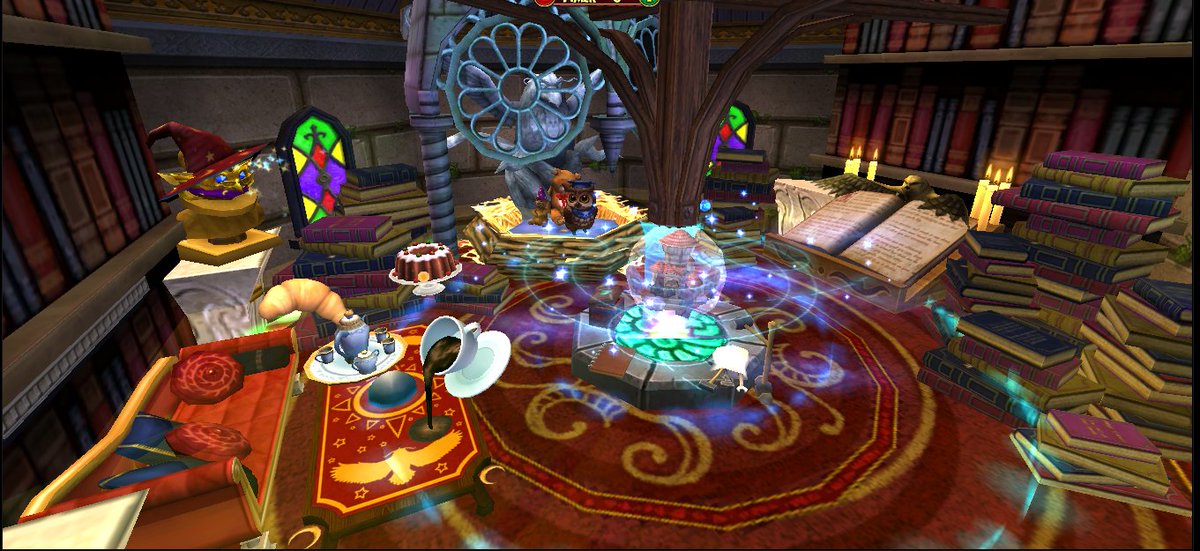 ApparentlyMe4's tweet image. #W101SpringContest2024

Wiz Name: Seth Blueflame
Category: Best Looking Dorm

Gamma's noble nephew, Gizmo, has been kind enough to open his dorm so that I may have a glimpse at his recent studies in cosmology, the Song of Creation, and World Craft! I won't win but here we go lol