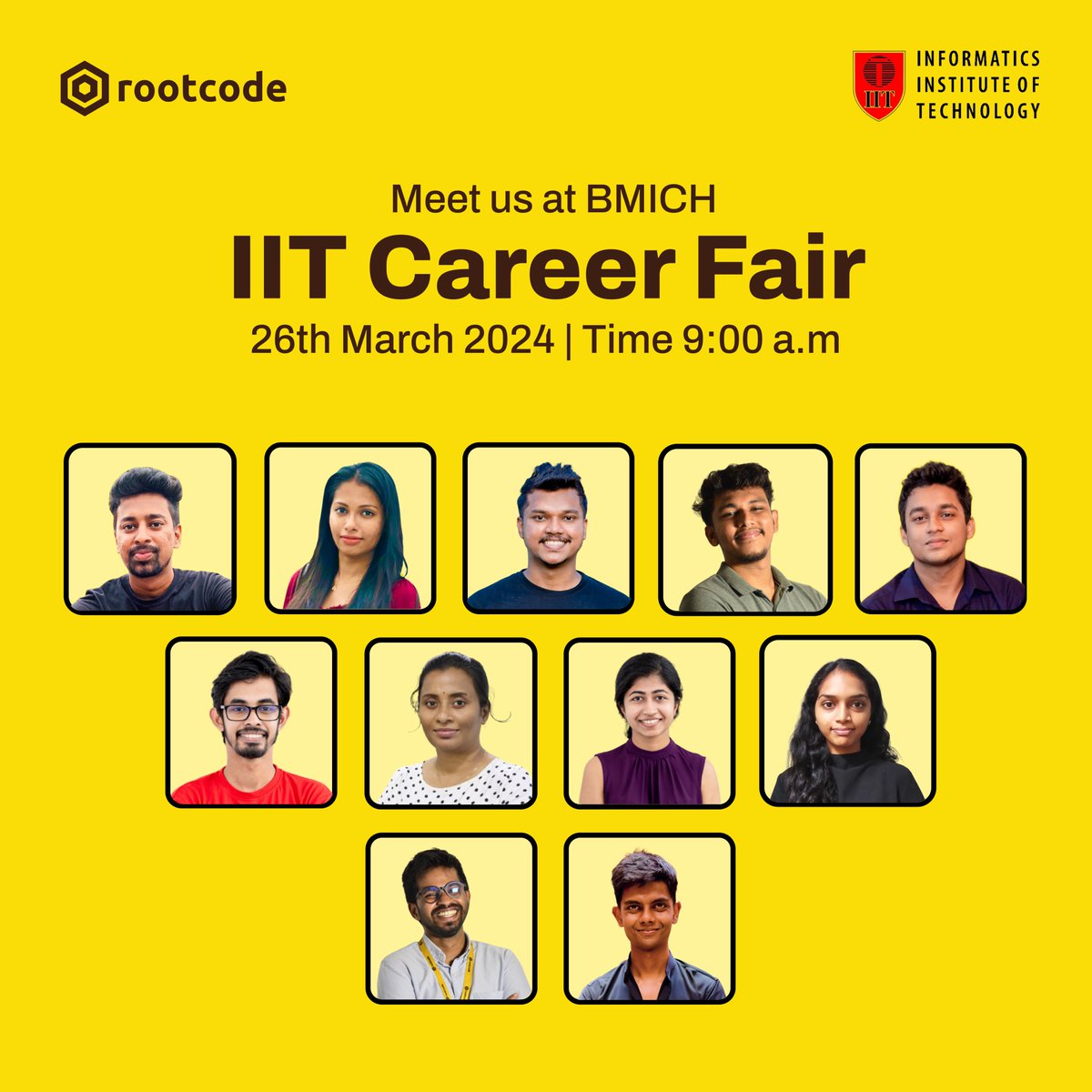 rootcode_io's tweet image. We will be there at the Informatics Institute of Technology career fair tomorrow from 9.00 am onwards! Drop by our stall and talk to us about how we can help you kick-start your career! 

#careerfair #rootcode #techteam